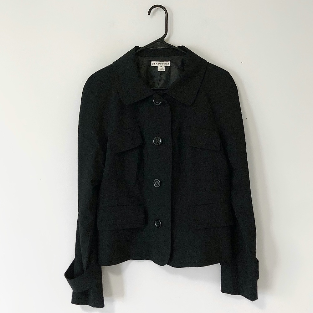 Vintage Pendleton Virgin Wool Button Down Jacket … - image 1